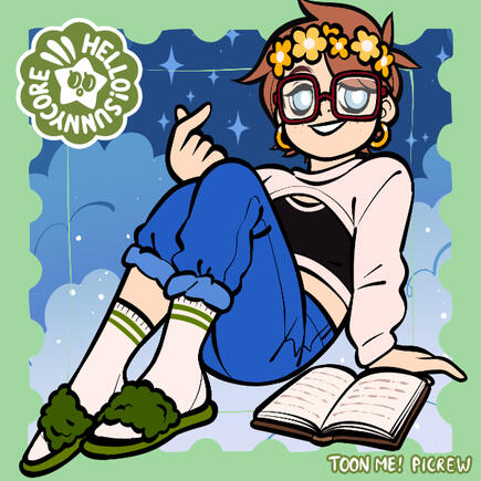 A Picrew depicting a white person with brown hair and blue eyes.